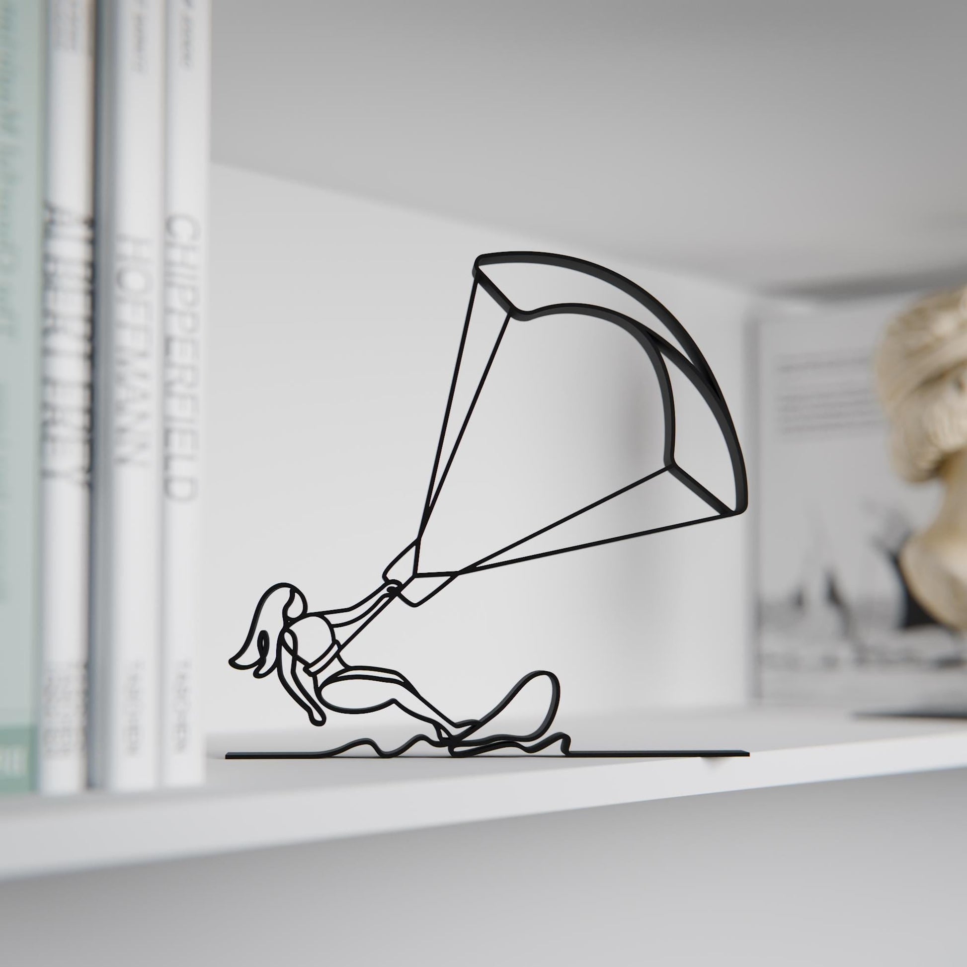 Anatolian Gift BoxFemale Kite Surfer - Customized Line Art Figure