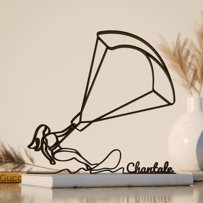 Anatolian Gift BoxFemale Kite Surfer - Customized Line Art Figure