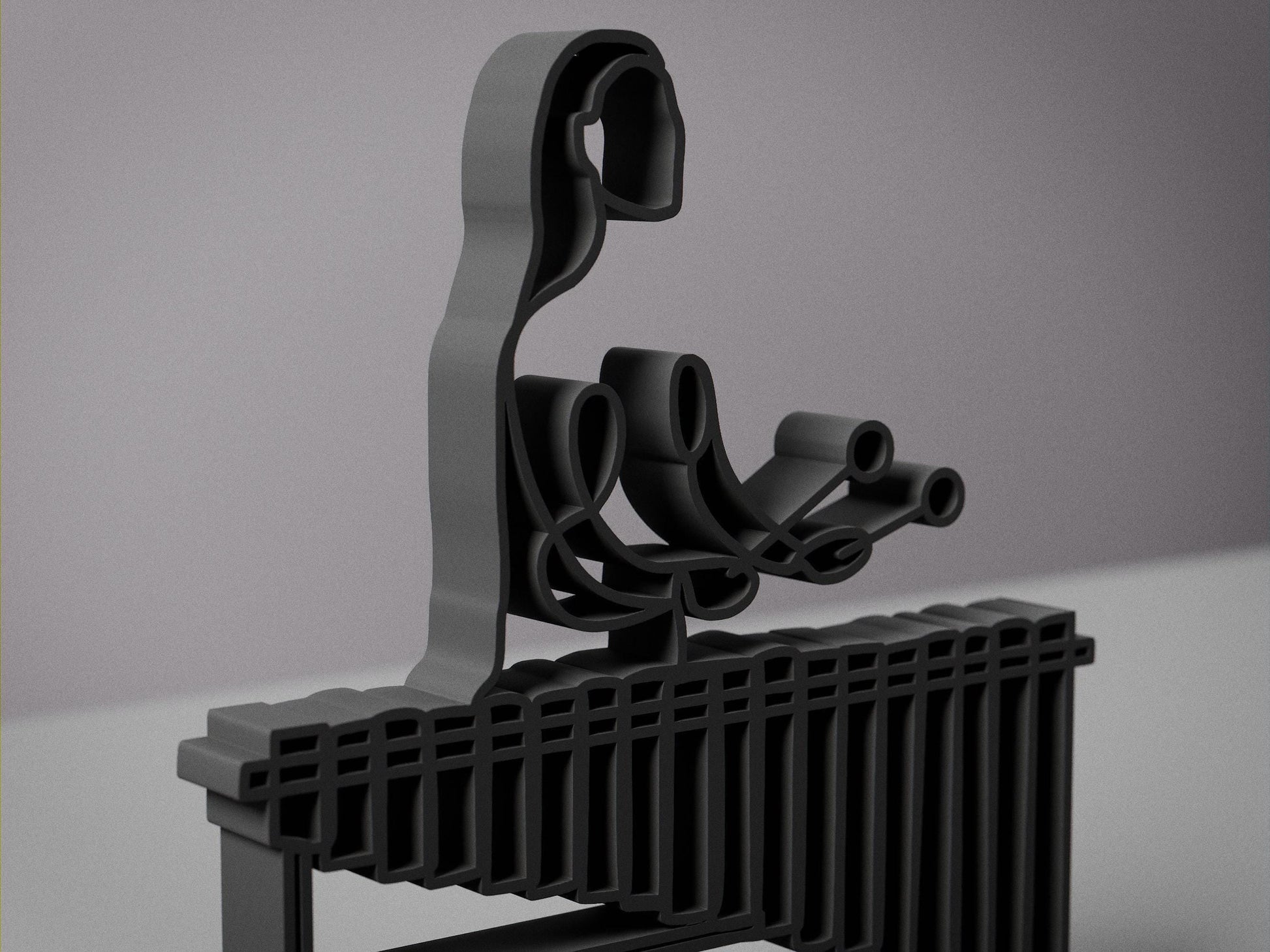 Anatolian Gift BoxFemale Marimba Player - Customized Line Art Figure