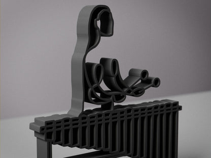 Anatolian Gift BoxFemale Marimba Player - Customized Line Art Figure