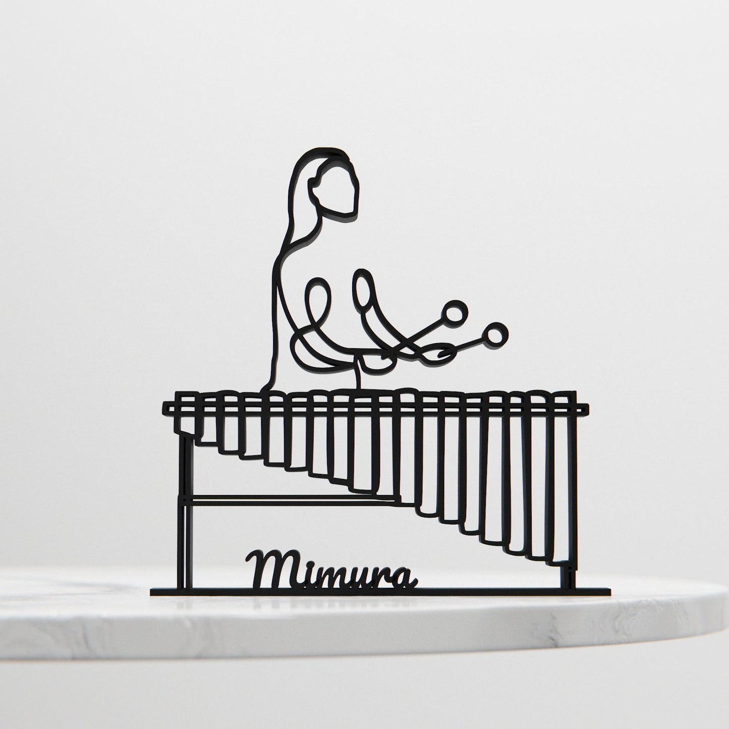 Anatolian Gift BoxFemale Marimba Player - Customized Line Art Figure