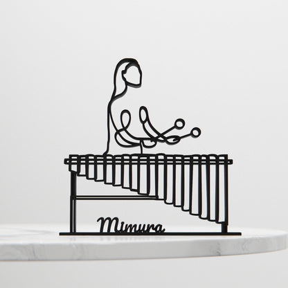 Anatolian Gift BoxFemale Marimba Player - Customized Line Art Figure