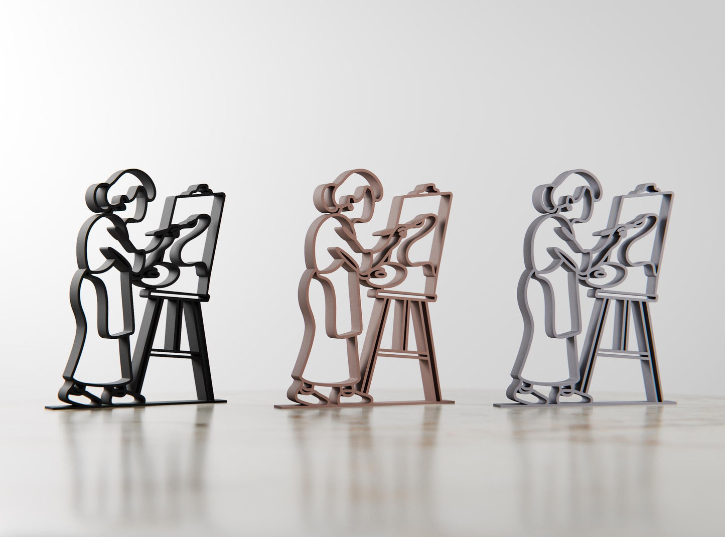 Anatolian Gift BoxFemale Painter - Customized Line Art Figure