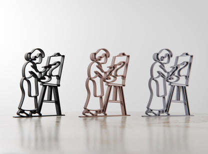 Anatolian Gift BoxFemale Painter - Customized Line Art Figure