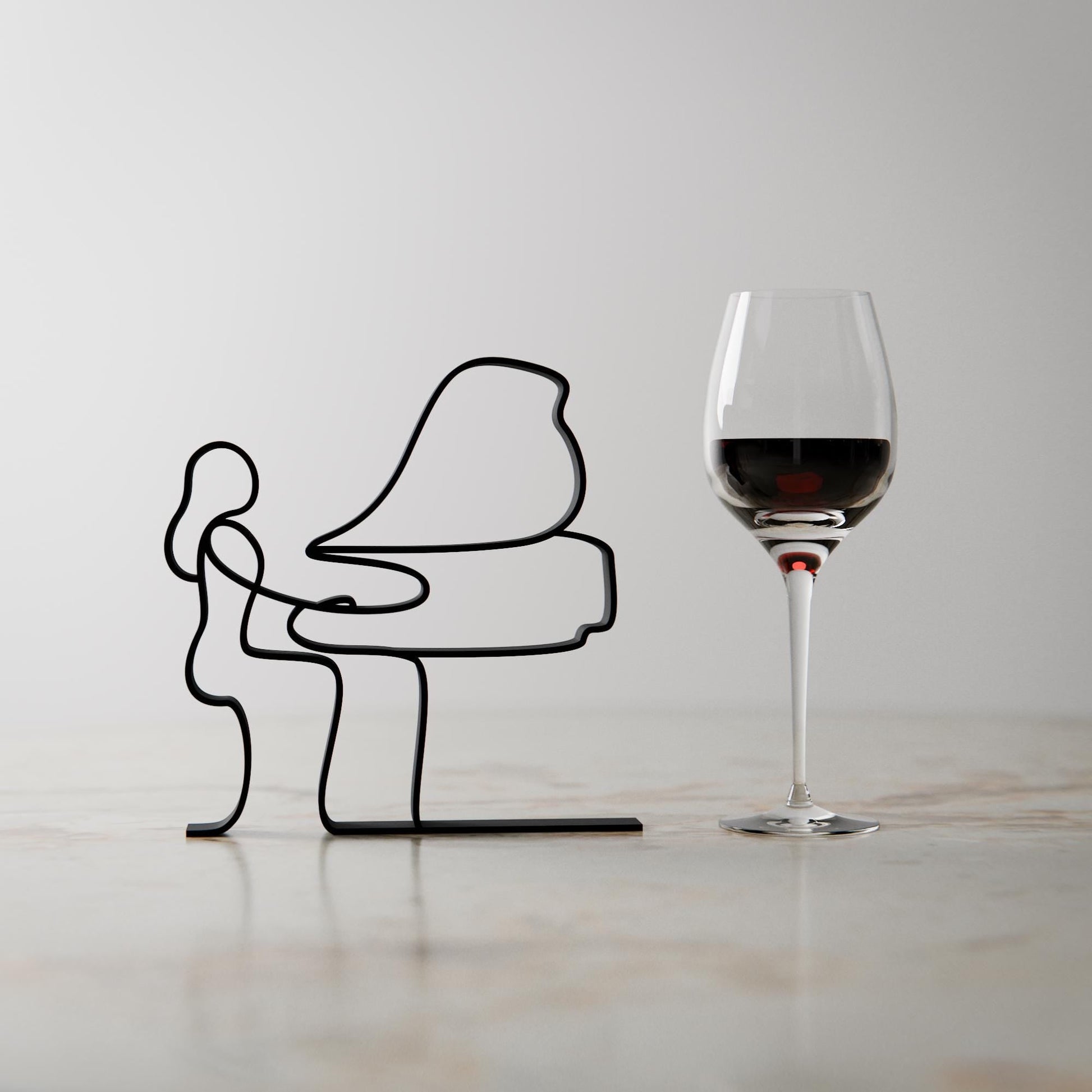 Anatolian Gift BoxFemale Pianist - Customized Line Art Figure