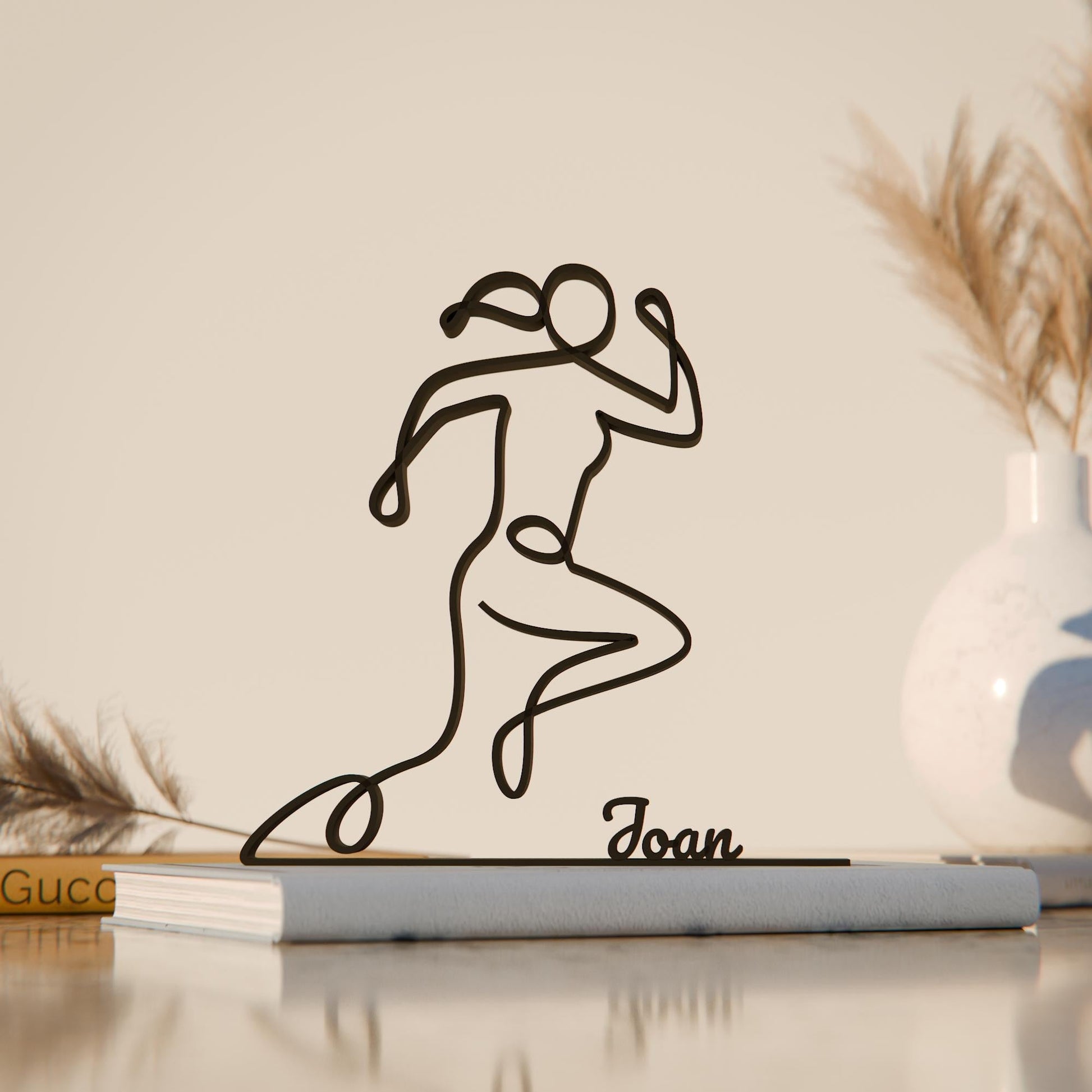 Anatolian Gift BoxFemale Runner - Customized Line Art Figure