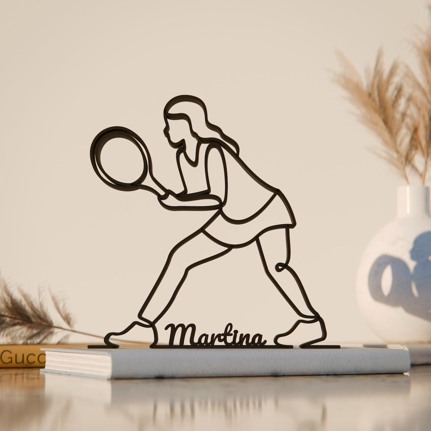 Anatolian Gift BoxFemale Tennis Player - Customized Line Art Figure