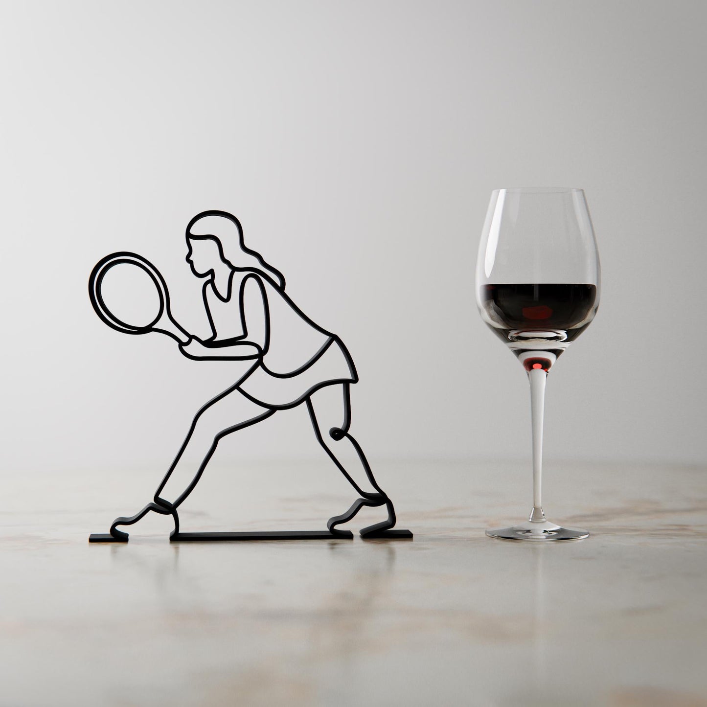 Anatolian Gift BoxFemale Tennis Player - Customized Line Art Figure