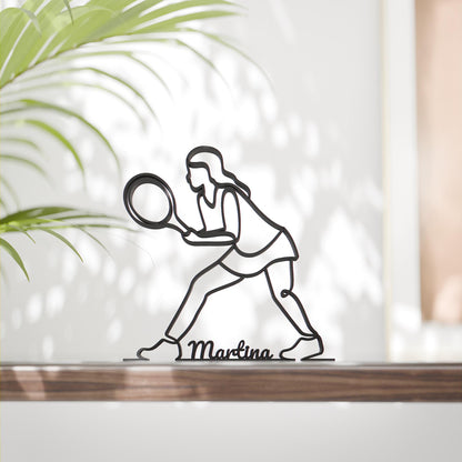 Anatolian Gift BoxFemale Tennis Player - Customized Line Art Figure