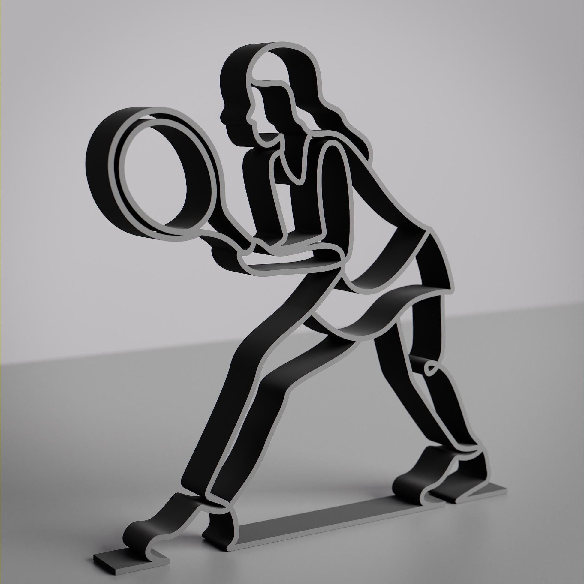 Anatolian Gift BoxFemale Tennis Player - Customized Line Art Figure