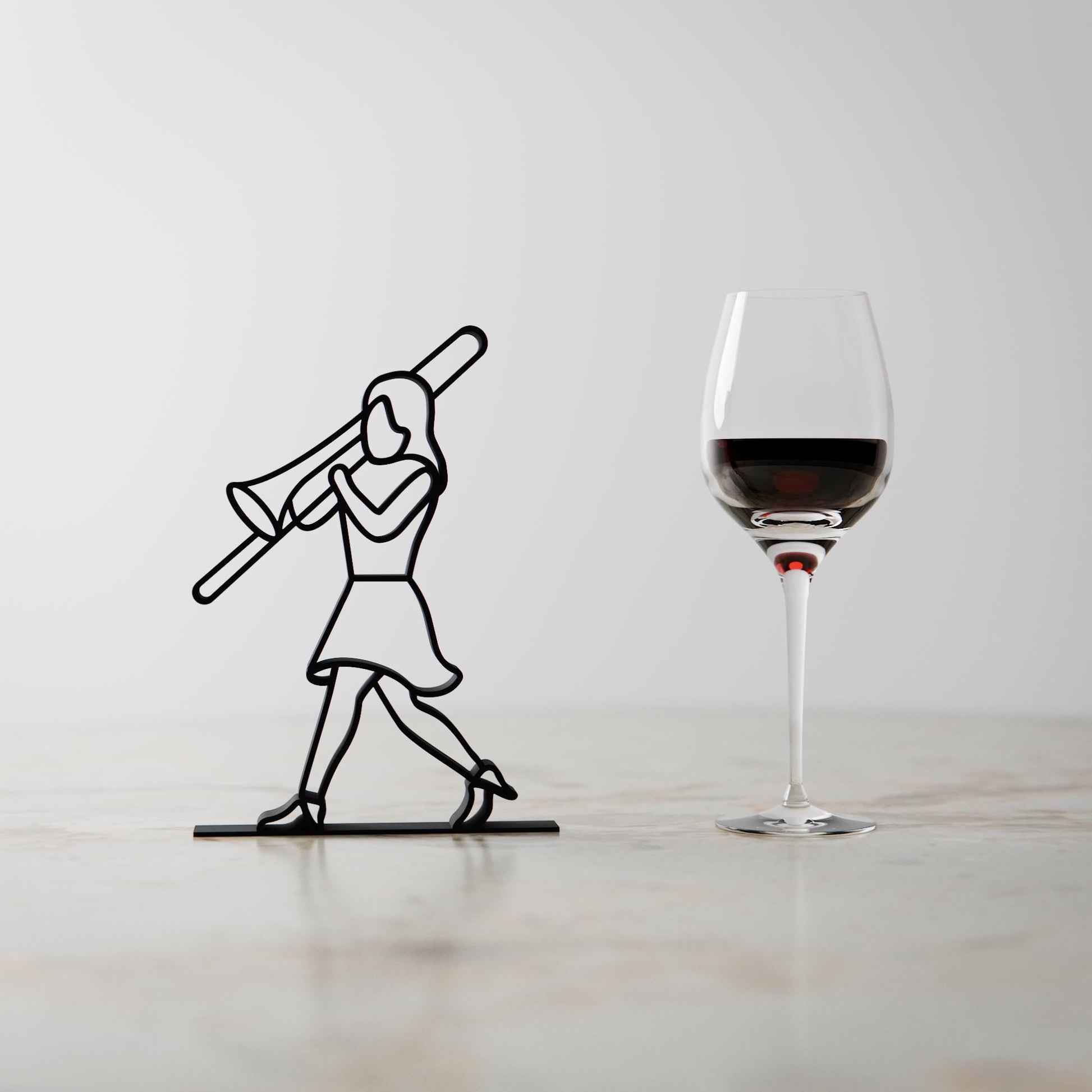 Anatolian Gift BoxFemale Trombone Player - Customized Line Art Figure