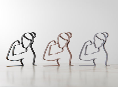 Anatolian Gift BoxFeminist/We Can Do It - Customized Line Art Figure