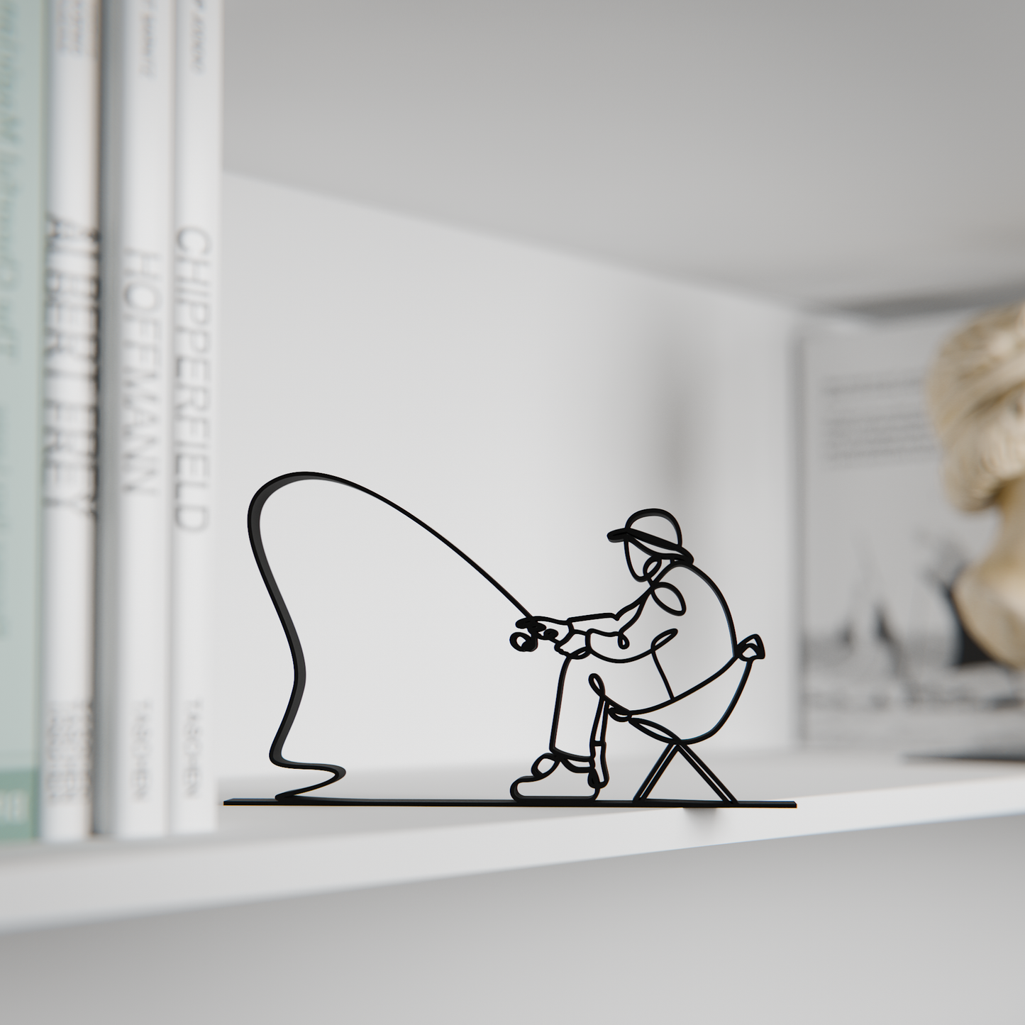 Fisherman - Customized Line Art Figure