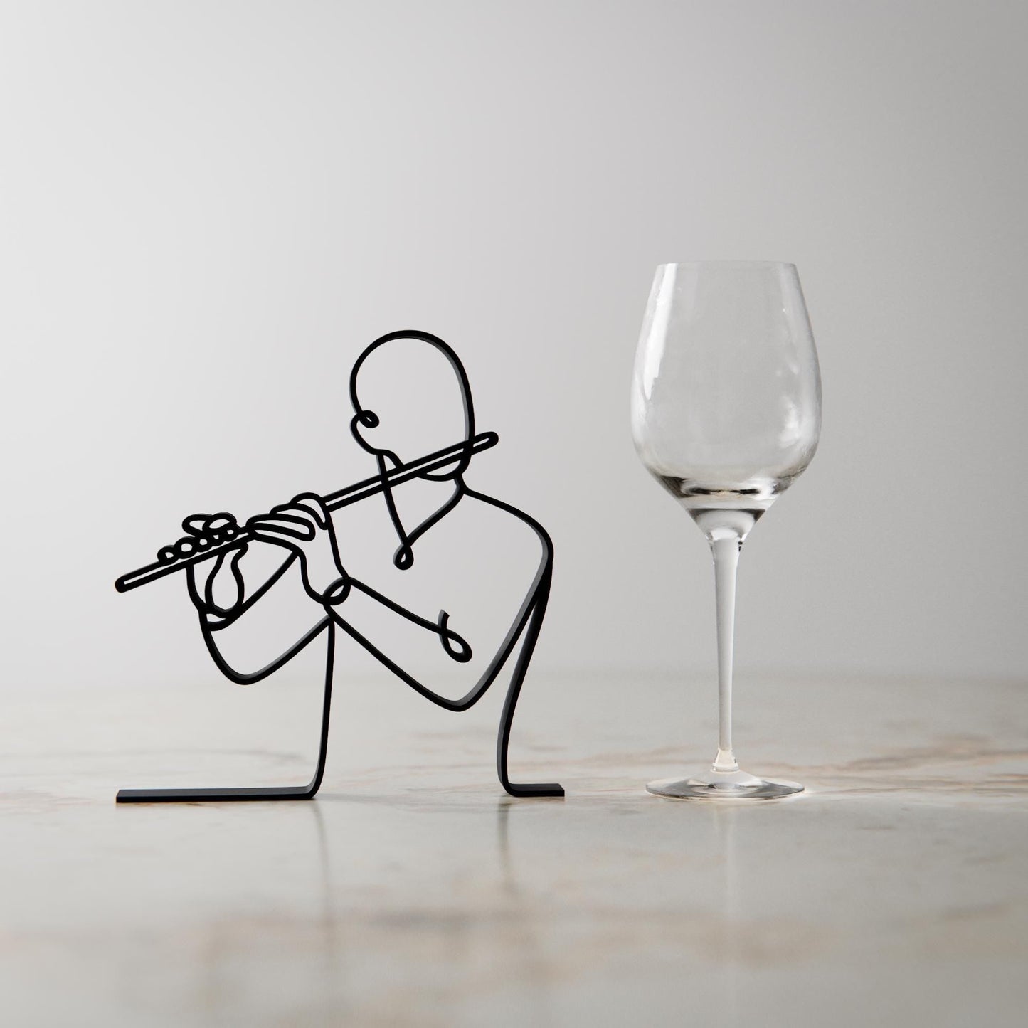 Anatolian Gift BoxFlute Player - Customized Line Art Figure