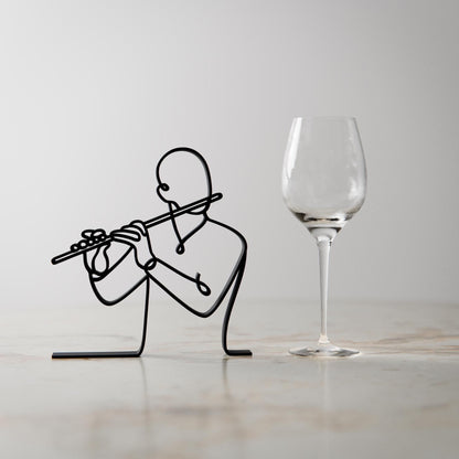 Anatolian Gift BoxFlute Player - Customized Line Art Figure