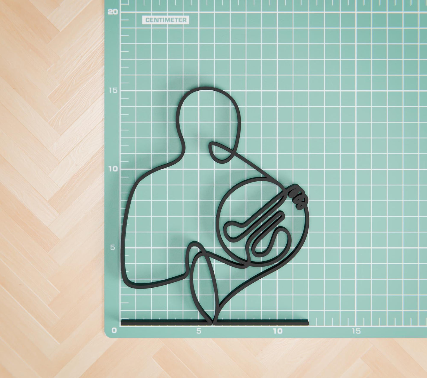 Anatolian Gift BoxFrench Horn Player - Customized Line Art Figure