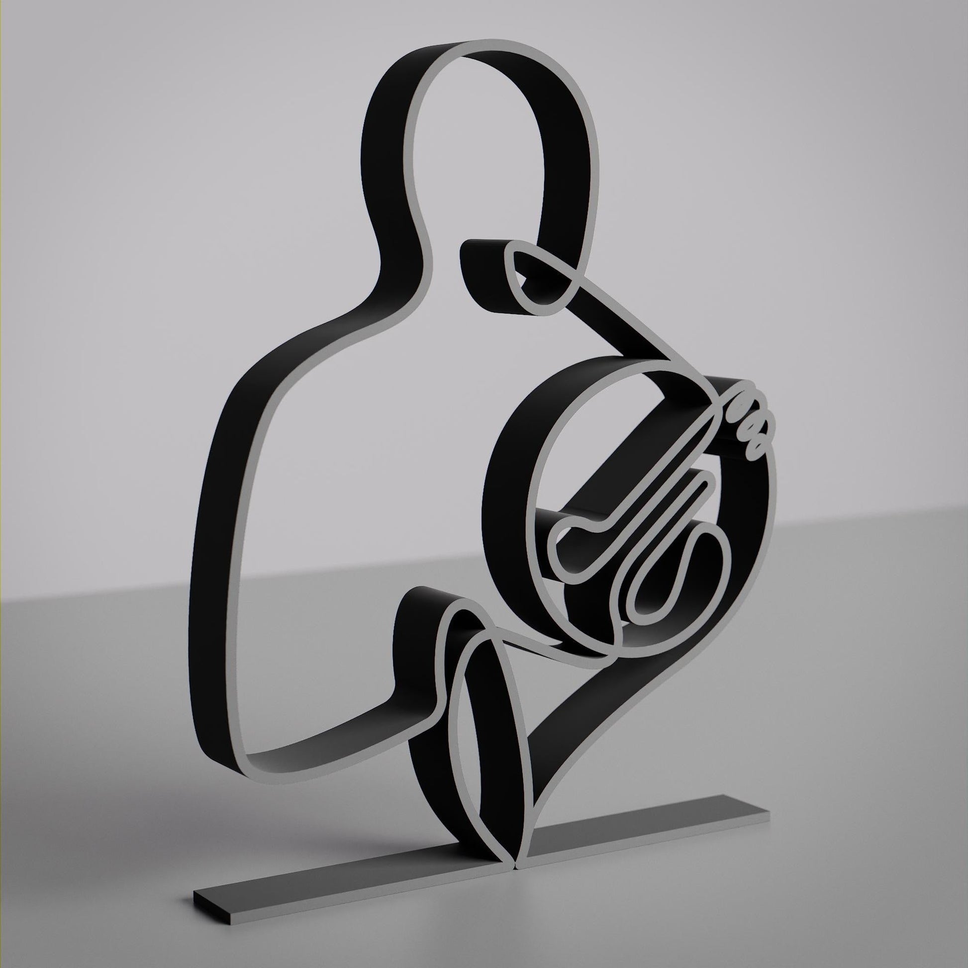 Anatolian Gift BoxFrench Horn Player - Customized Line Art Figure