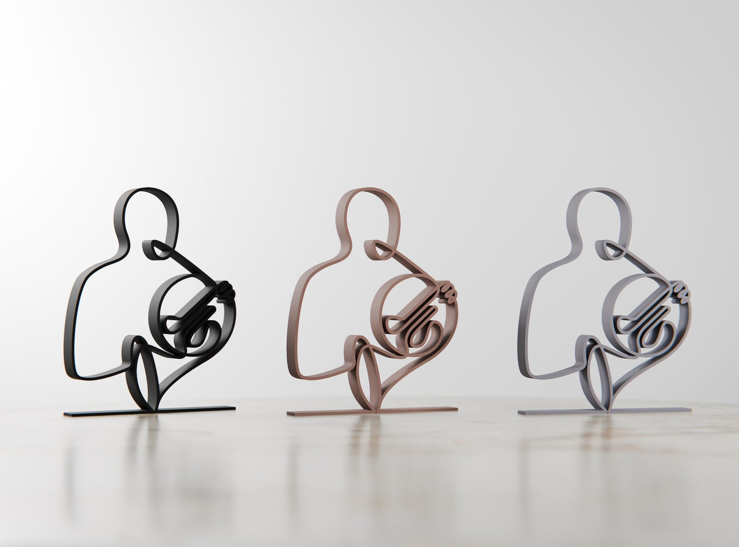 Anatolian Gift BoxFrench Horn Player - Customized Line Art Figure