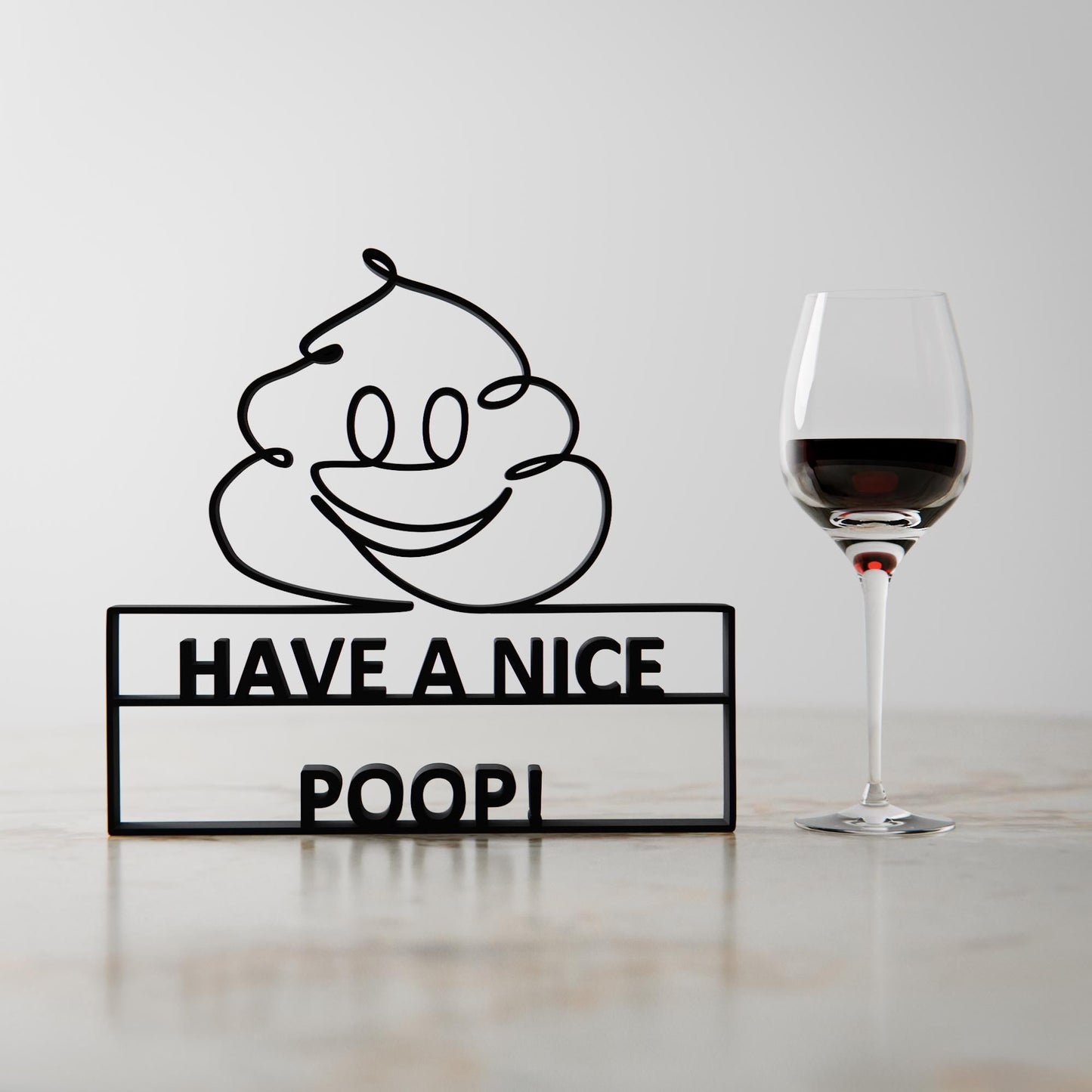 Anatolian Gift BoxFunny Toilet Sign - Customized Line Art Figure