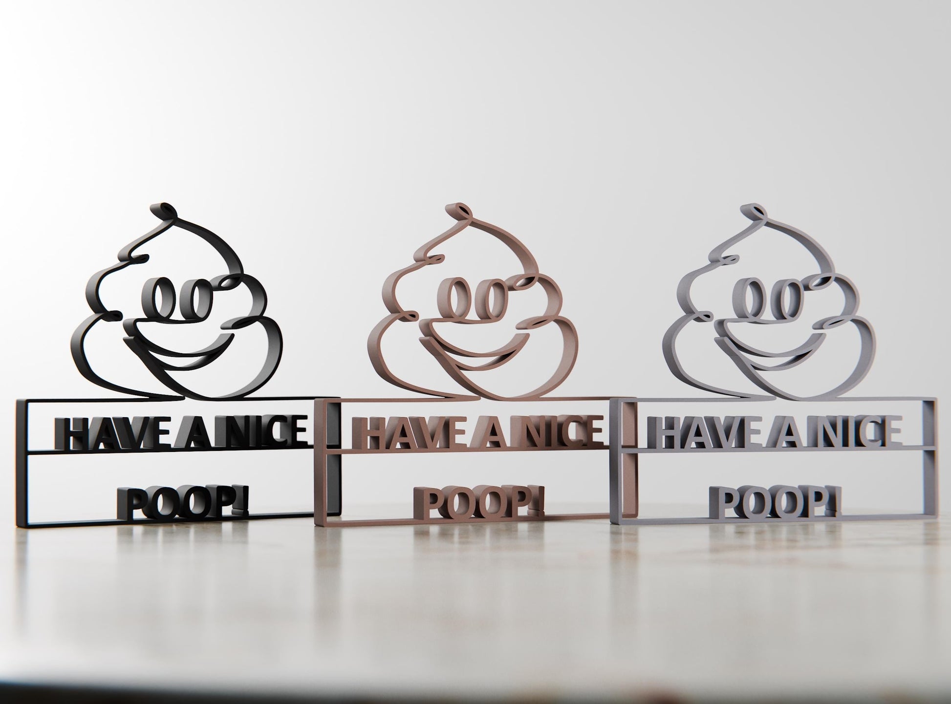 Anatolian Gift BoxFunny Toilet Sign - Customized Line Art Figure