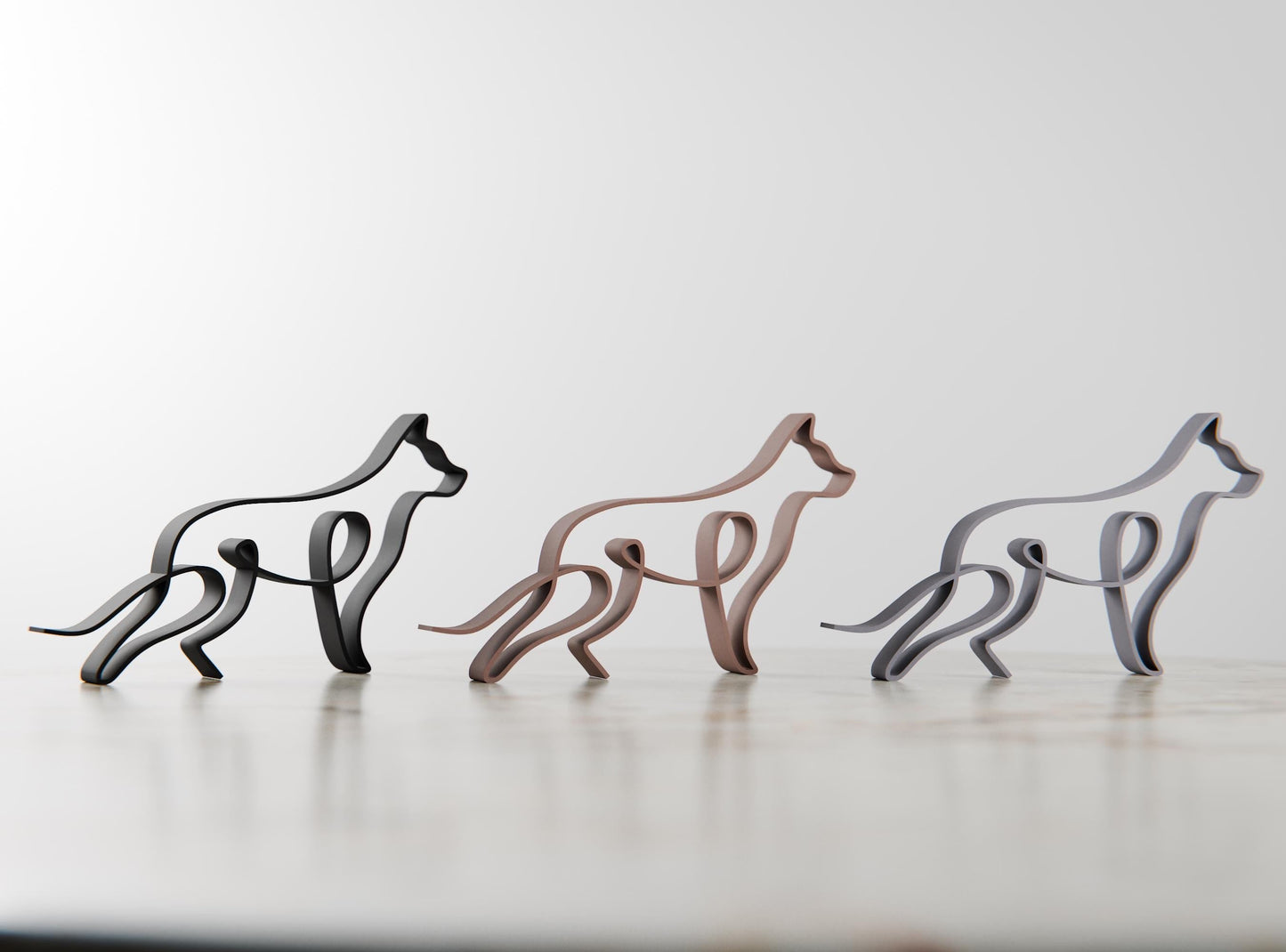 Anatolian Gift BoxGerman Shepherd Dog 82 - Line Art Figure