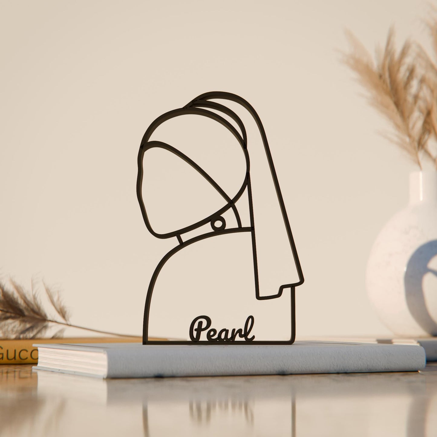 Anatolian Gift BoxGirl With a Pearl Earring - Customized Line Art Figure
