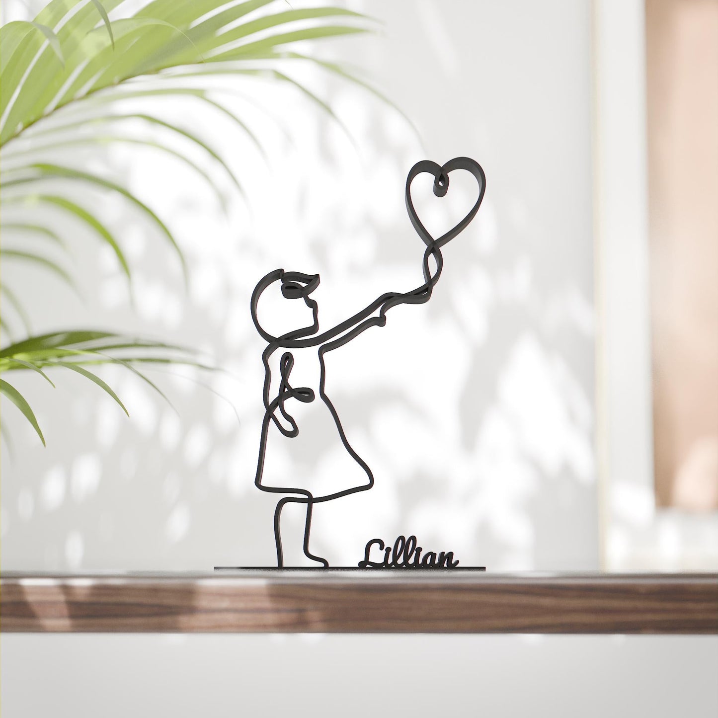 Anatolian Gift BoxGirl with Balloon - Customized Line Art Figure