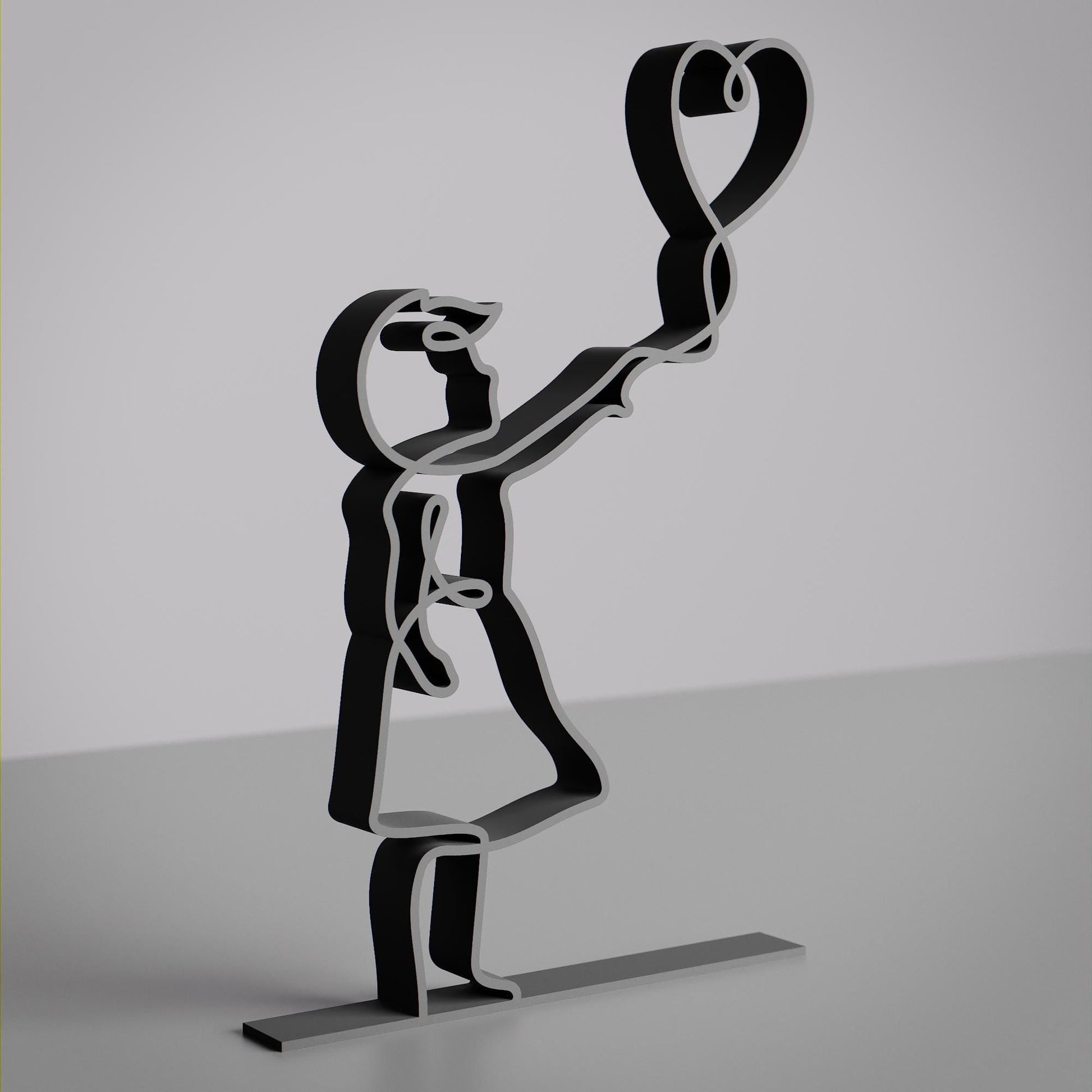 Anatolian Gift BoxGirl with Balloon - Customized Line Art Figure