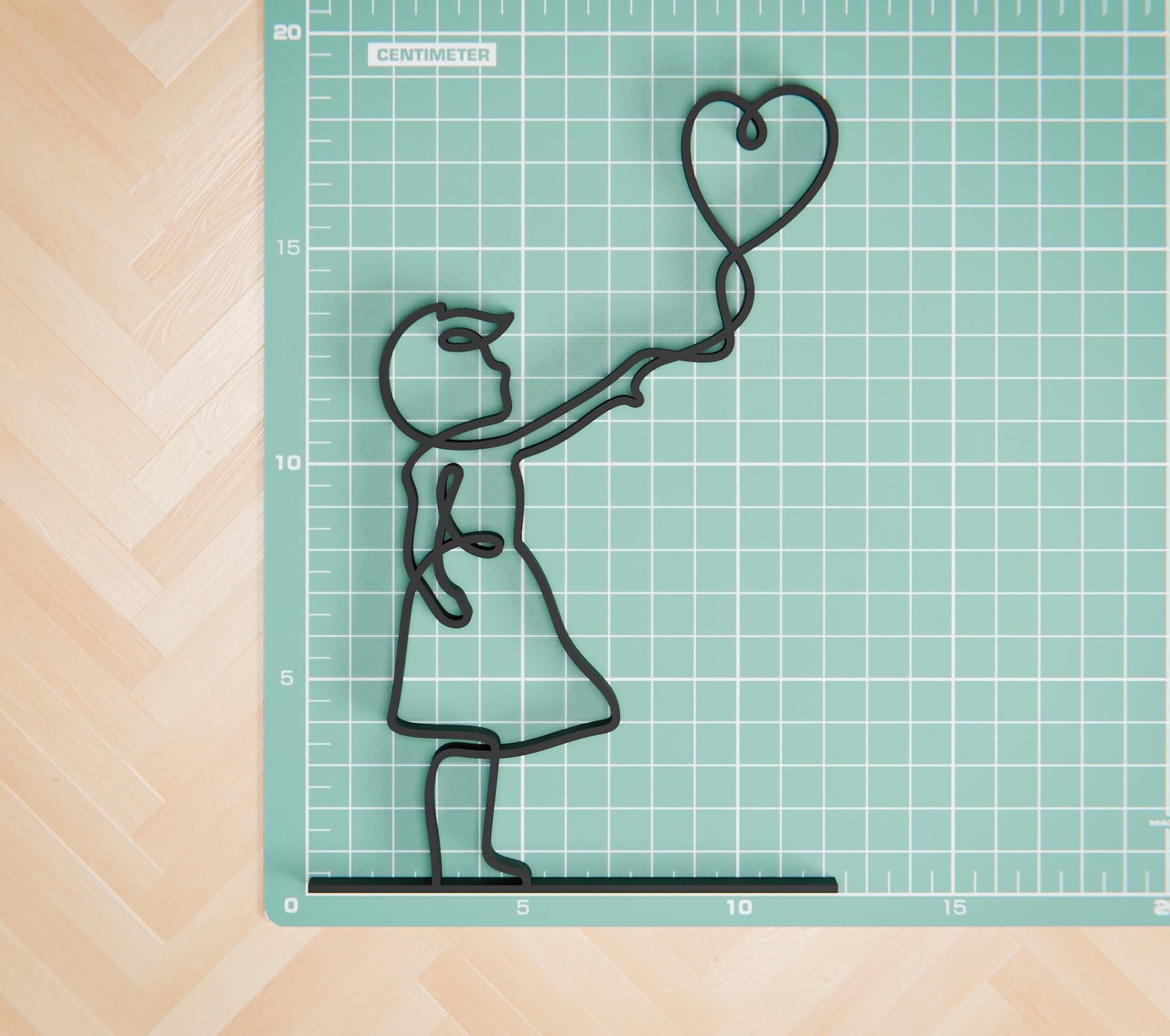 Anatolian Gift BoxGirl with Balloon - Customized Line Art Figure