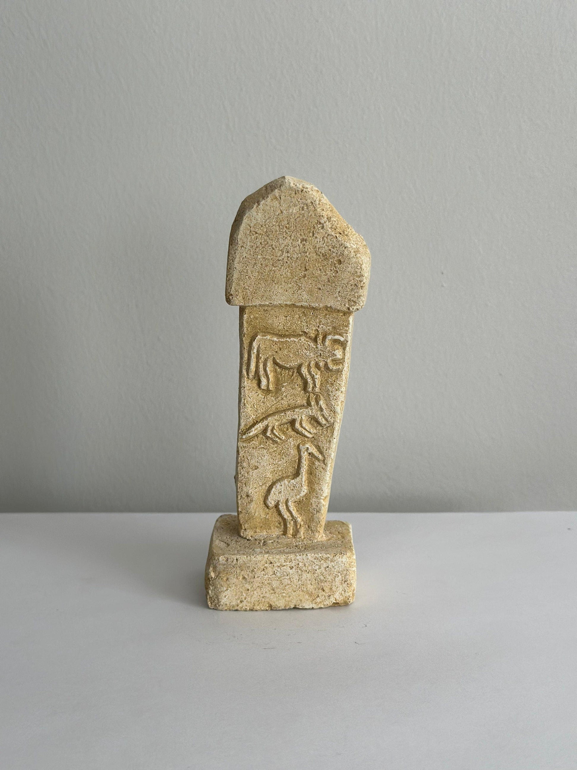 Anatolian Gift BoxGobeklitepe - Three animals; Pillar 2 in Enclosure A / Netflix Tv Series THE GIFT (ATIYE) Gobeklitepe , Urfa