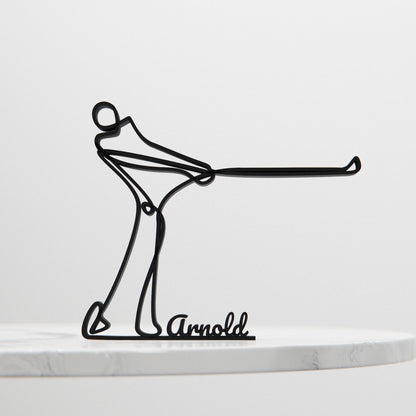 Anatolian Gift BoxGolf Player 02 - Customized Line Art Figure
