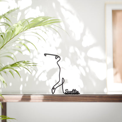 Anatolian Gift BoxGolf Player - Customized Line Art Figure