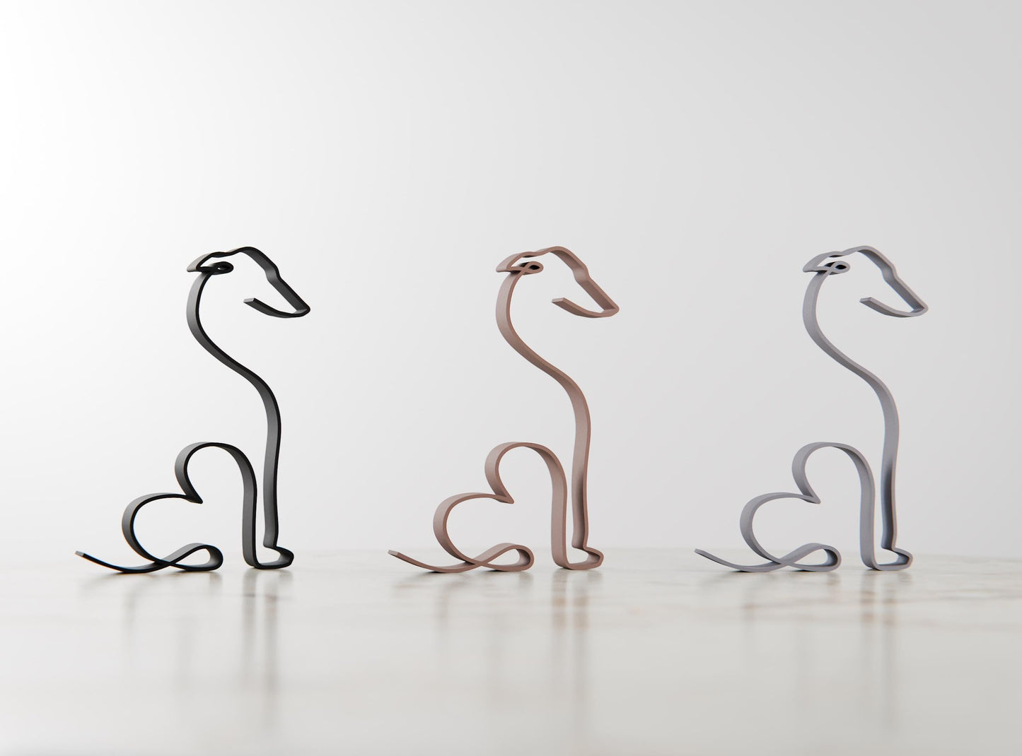 Anatolian Gift BoxGreyhound Dog 10 - Line Art Figure