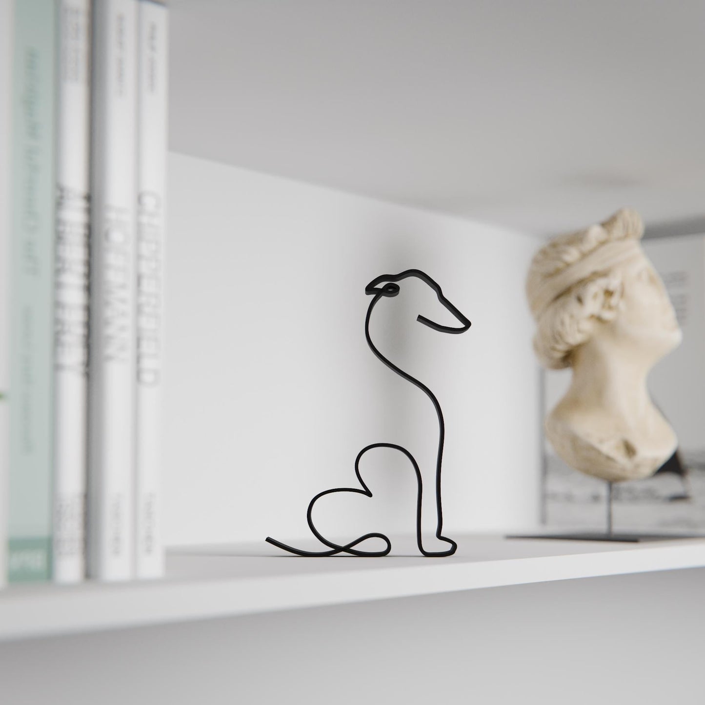 Anatolian Gift BoxGreyhound Dog 10 - Line Art Figure