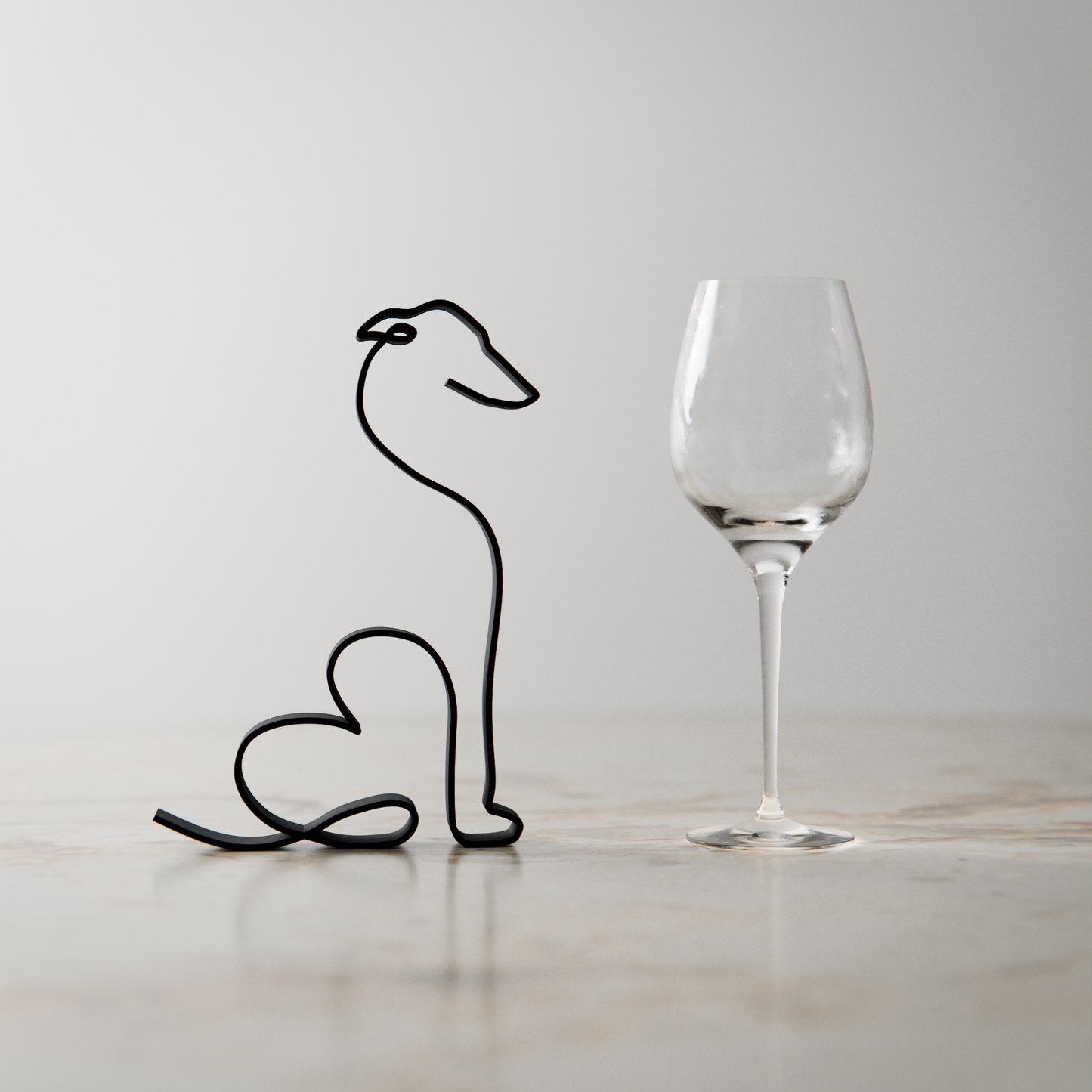 Greyhound Dog 10 - Line Art Figure