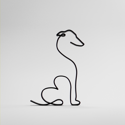 Greyhound Dog 10 - Line Art Figure