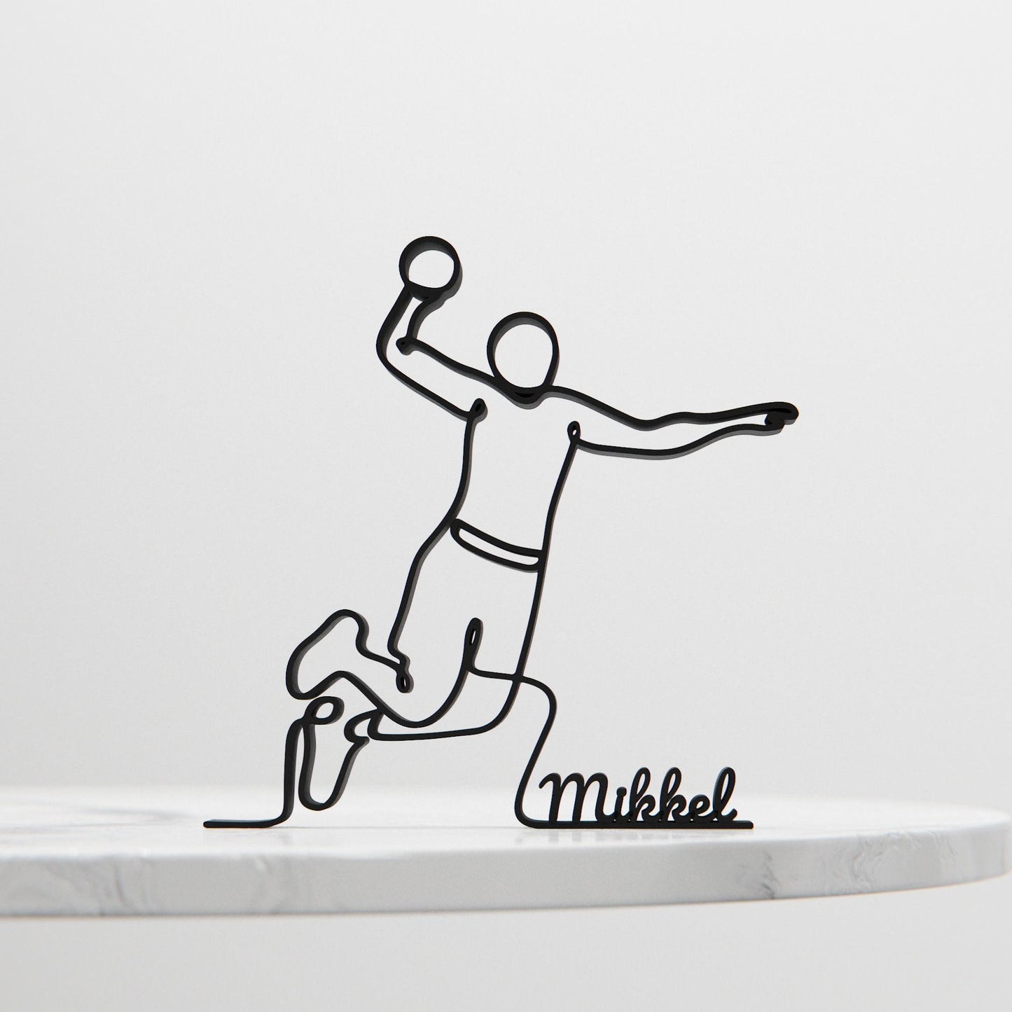 Anatolian Gift BoxHandball Player - Customized Line Art Figure