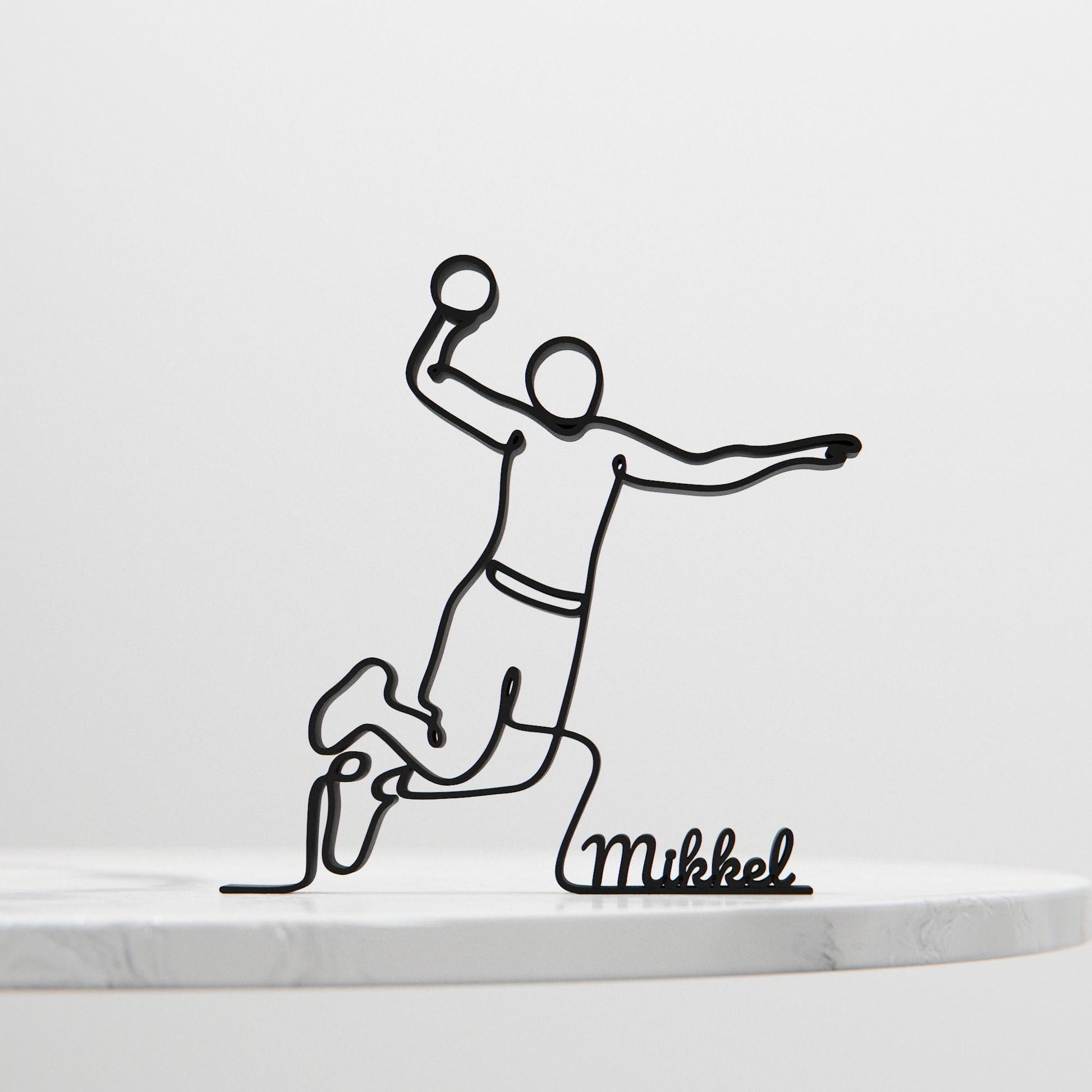 Anatolian Gift BoxHandball Player - Customized Line Art Figure