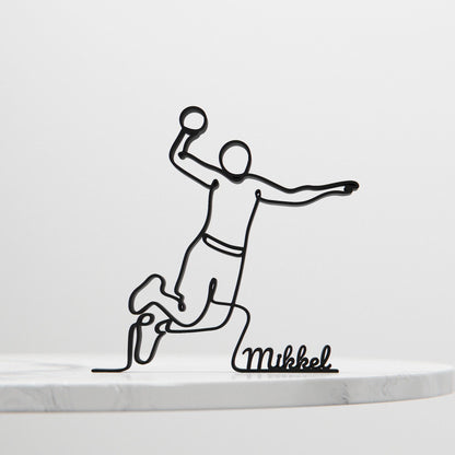 Anatolian Gift BoxHandball Player - Customized Line Art Figure