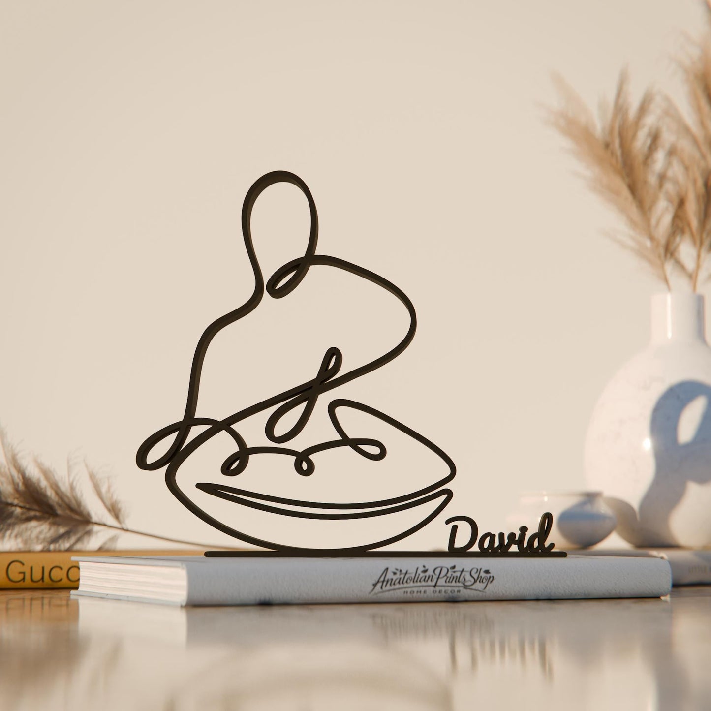 Anatolian Gift BoxHandpan Hang Drummer - Customized Line Art Figure