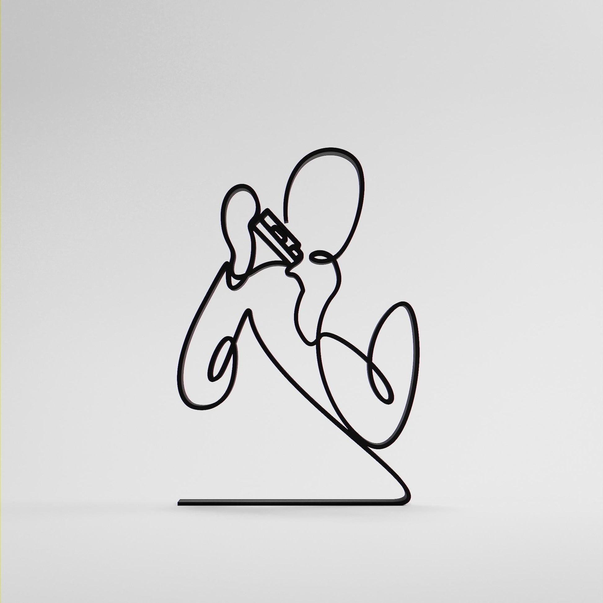 Anatolian Gift BoxHarmonica Player - Customized Line Art Figure