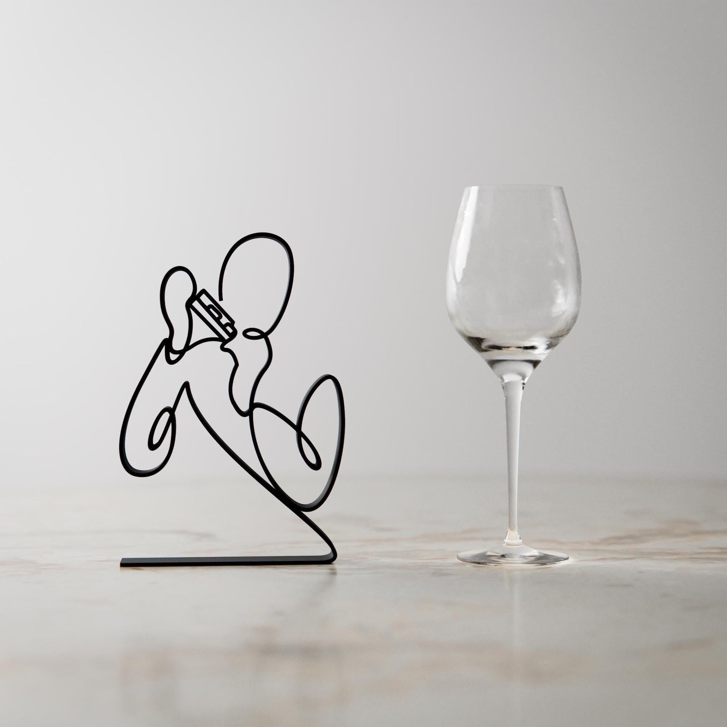 Anatolian Gift BoxHarmonica Player - Customized Line Art Figure