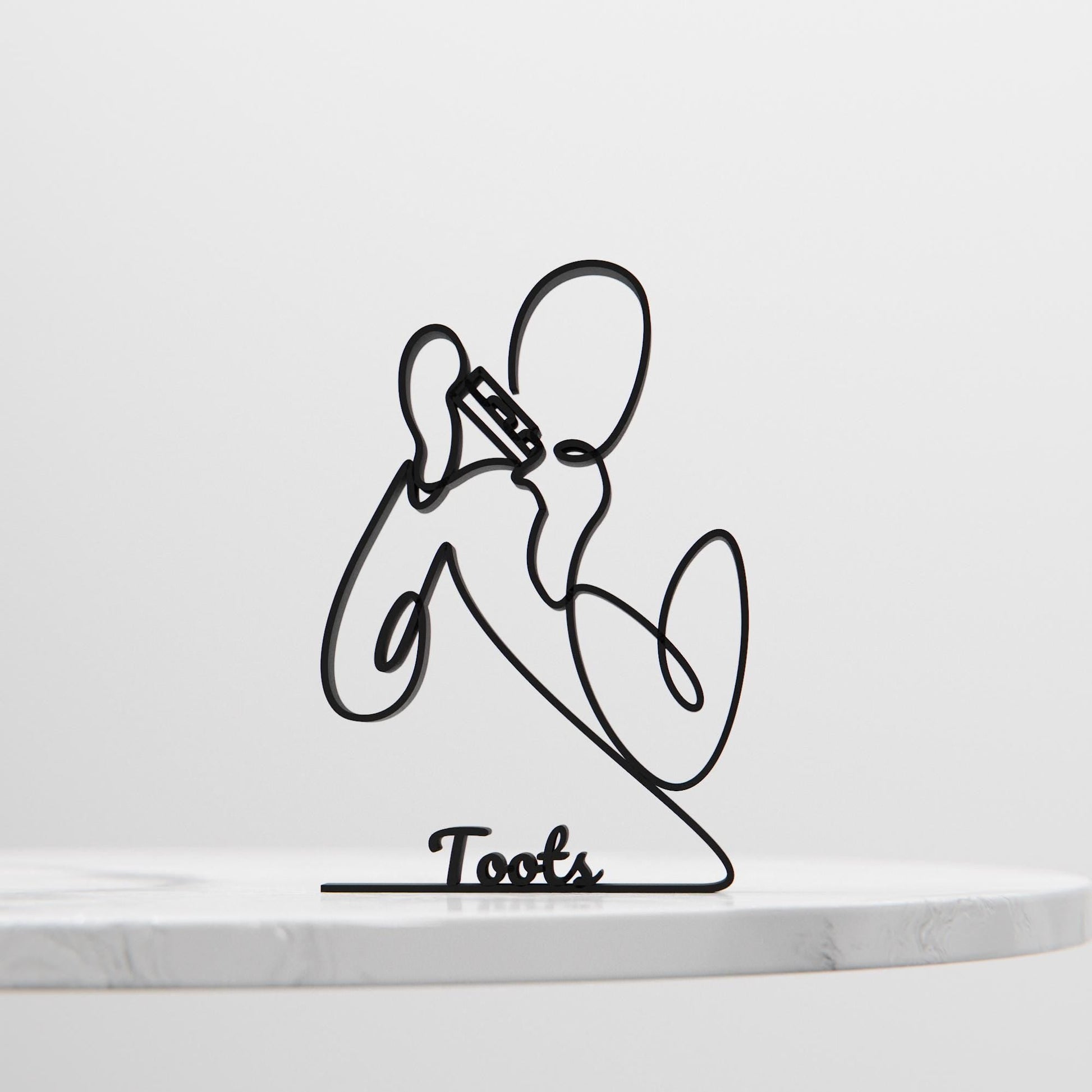 Anatolian Gift BoxHarmonica Player - Customized Line Art Figure