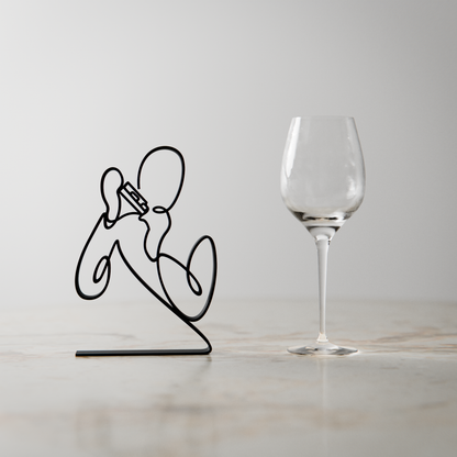 Harmonica Player - Customized Line Art Figure