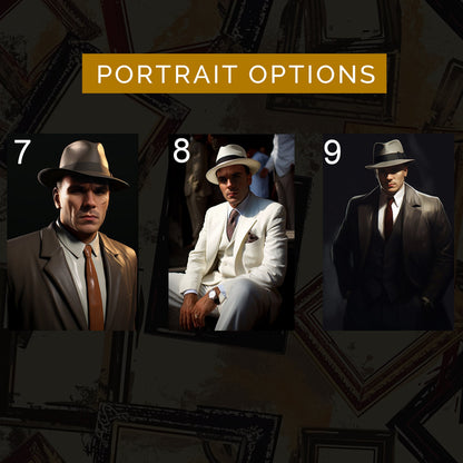 Customized Mafia Portrait from Photo, Turn Me Into a Mafia Man | Custom Portrait Gift | Valentines Day Gift |  Digital Download