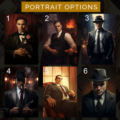 Customized Mafia Portrait from Photo, Turn Me Into a Mafia Man | Custom Portrait Gift | Valentines Day Gift |  Digital Download