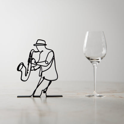 Saxophonist - Customized Line Art Figure