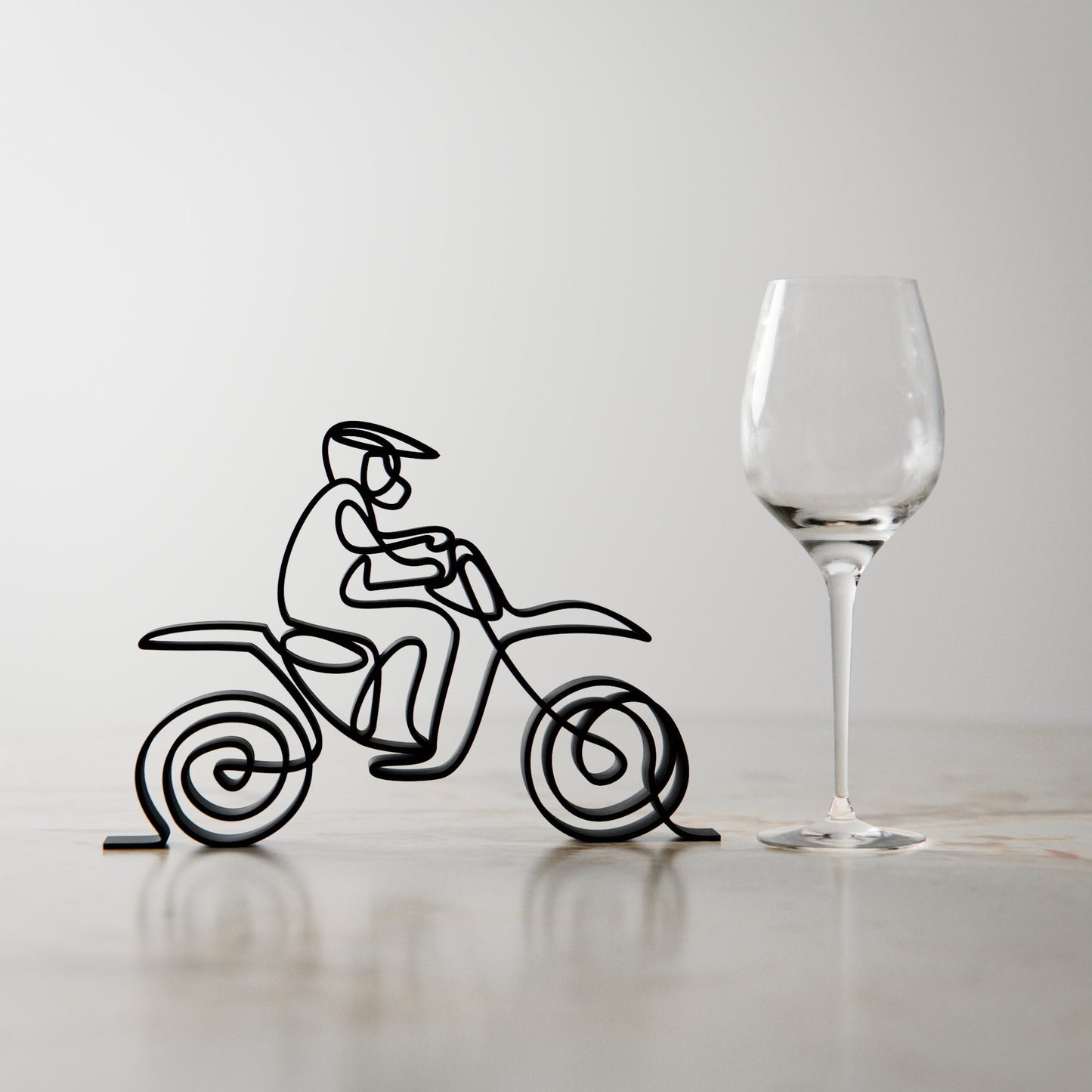 Dirtbiker - Customized Line Art Figure