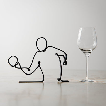 Table Tennis Player - Customized Line Art Figure