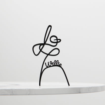 Baseball Player - Customized Line Art Figure
